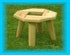 Taboret sosnowy 6-ktny 